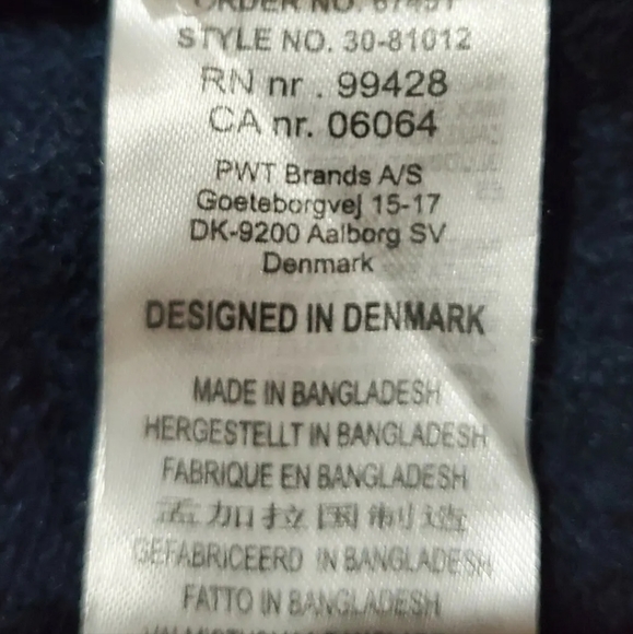 Lindbergh WHITE Wool Full Zip Up Cardigan Casual Navy Blue Small 36" Golf Wear - Picture 6 of 8